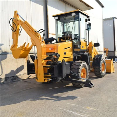 H 다리가있는 프론트 엔드 로더 파는 사람